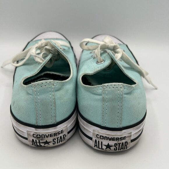 Converse Light Aqua/Turquoise Double Tongue Low Top Canvas Shoes W10 - Picture 4 of 7